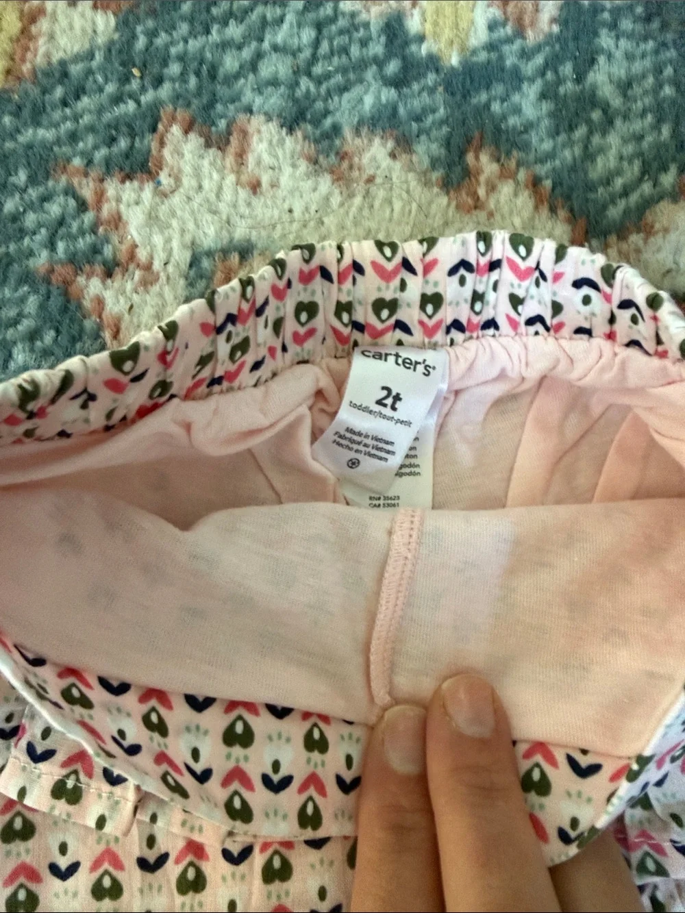 Brand New Carter's Light Pink Heart-Print Ruffle Skort